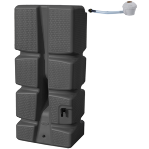 Récupérateur d'eau 310L RECUP'ECO Anthracite + kit collecteur